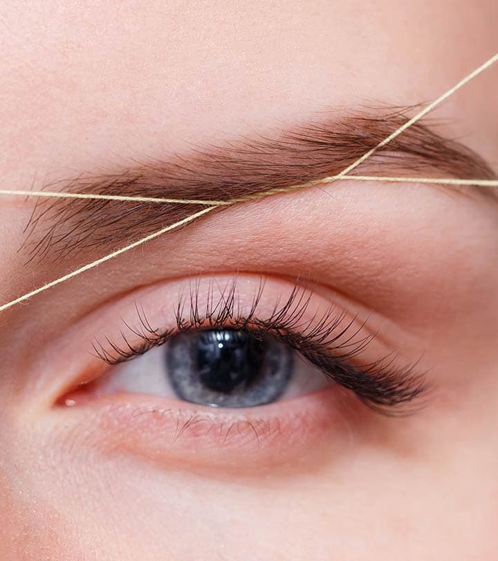 Professional threading services at Mina's Brows & Spa